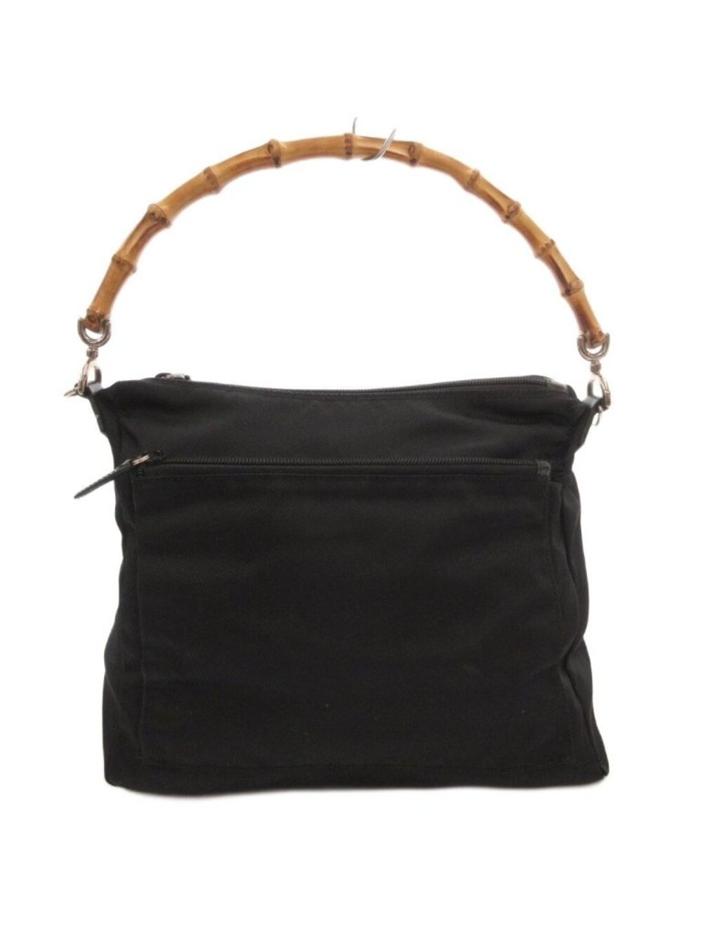 Gucci Bamboo Handbag Handle Shoulder Nylon Black